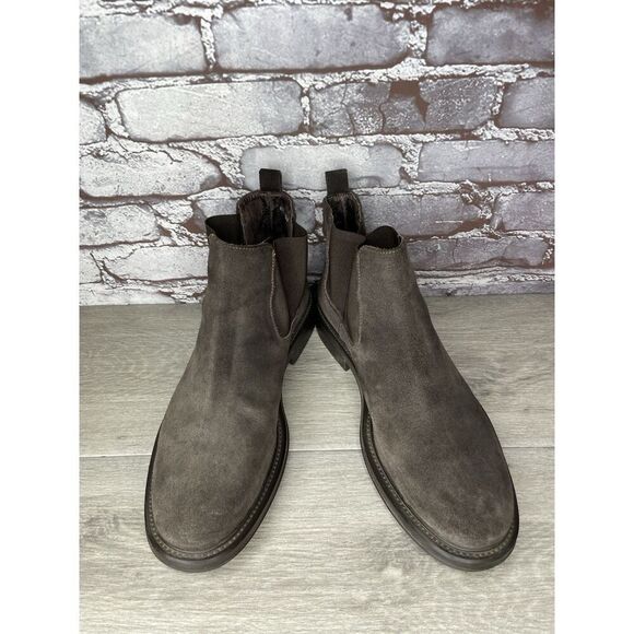 Barneys New York Brown Suede Leather Chelsea Desert Boots Shoes Men Sz 10.5US/44 main image 6